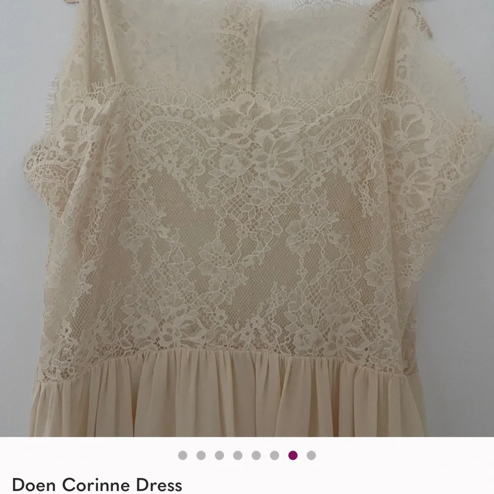 Doen Corinne Lace Midi Dress in Cream - Picture 6 of 7